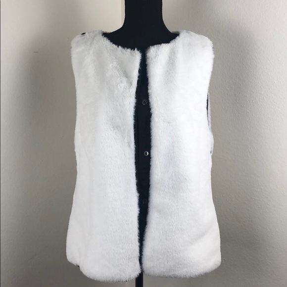 Derek Lam 10 Crosby faux fur vest white size small - Picture 2 of 7
